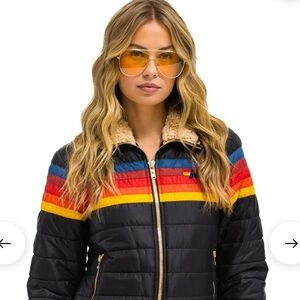 Aviator Nation 5 Stripe Jacket Black!